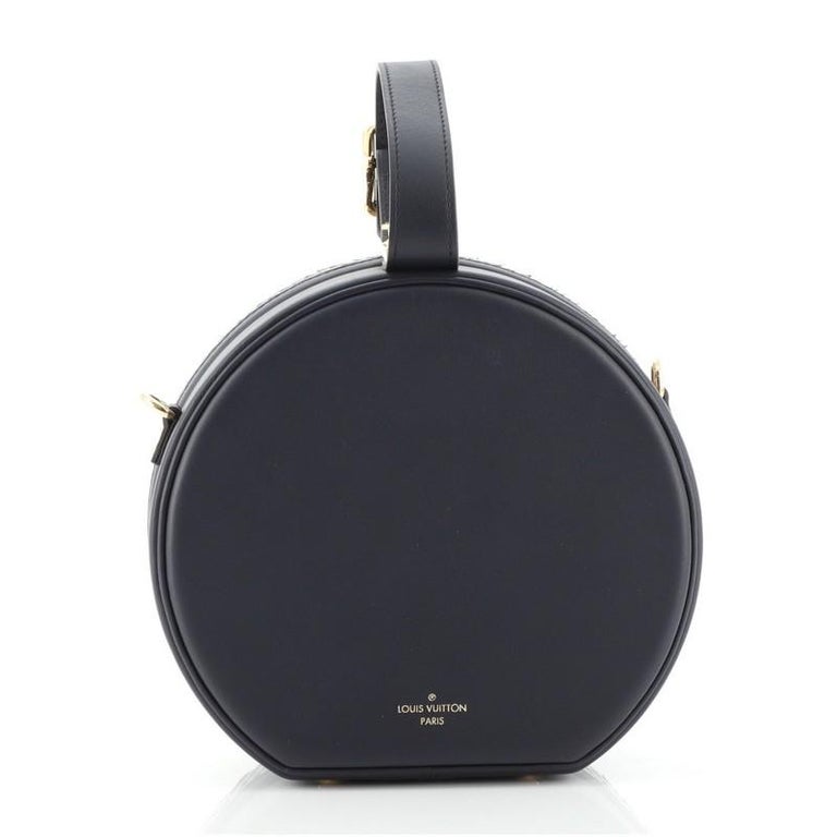 Petite boîte chapeau leather mini bag Louis Vuitton Black in