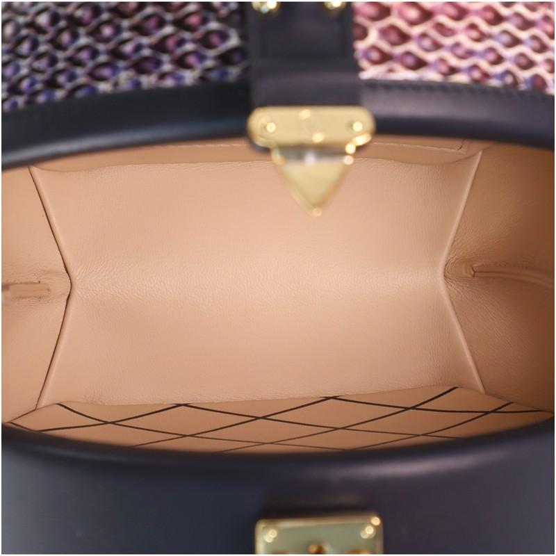 Gray Louis Vuitton Petite Boite Chapeau Bag Leather and Python