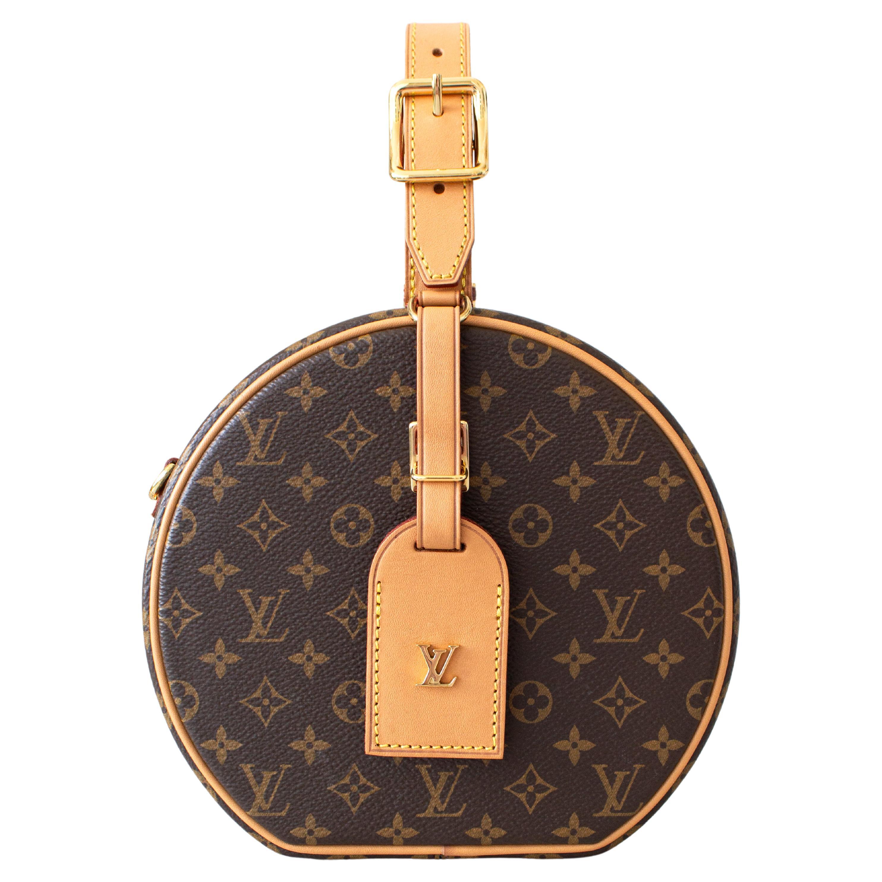 Louis Vuitton Petite Boite Chapeau Monogram Crossbody Canvas Bag For Sale