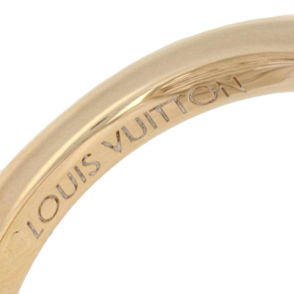 Women's or Men's Louis Vuitton Petite Fleur Diamond Cluster Cocktail Ring Yellow Gold 18k 1.48ctw