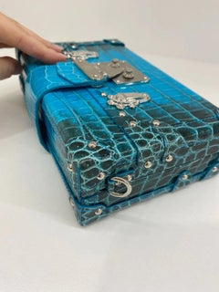 Louis Vuitton Petite Malle Blue - Sahara Alligator