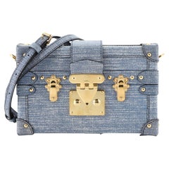 Louis Vuitton Petite Malle Handbag Denim Effect Coated Canvas