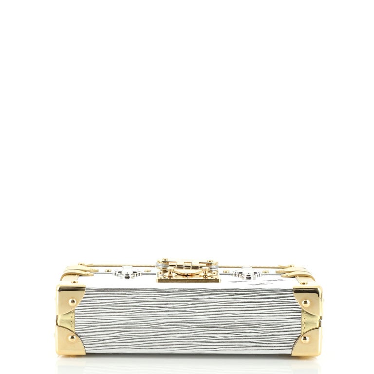 Petite malle leather handbag Louis Vuitton White in Leather - 24286790