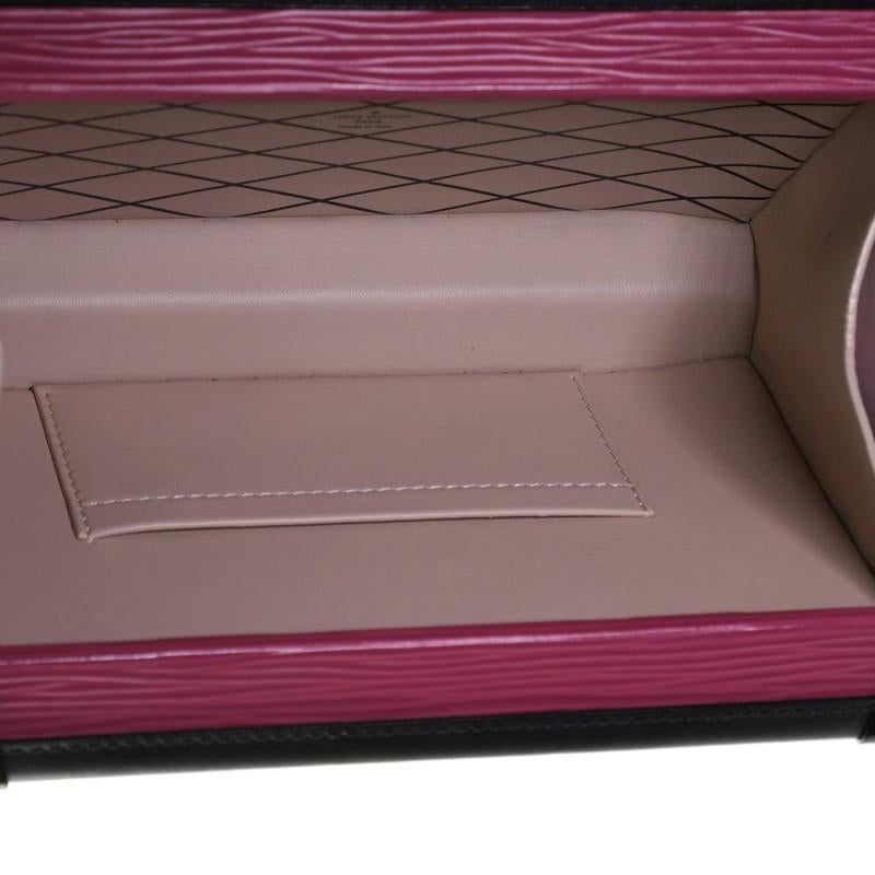 Pink Louis Vuitton Petite Malle Handbag Epi Leather