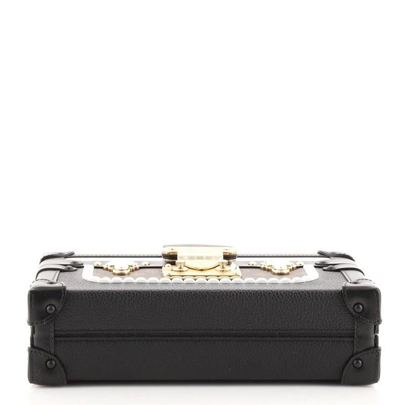Louis Vuitton Petite Malle Handtasche Limited Edition aus Kalbsleder und Monogramm Segeltuch für Damen oder Herren