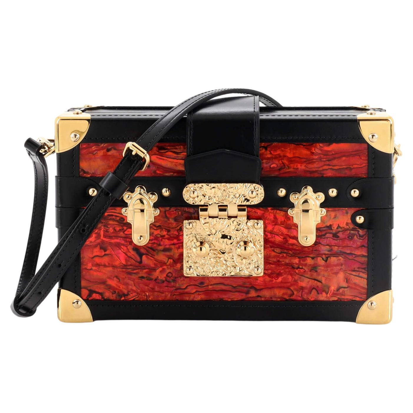 Louis Vuitton Black Petite Malle Handbag Bag For Sale at 1stDibs
