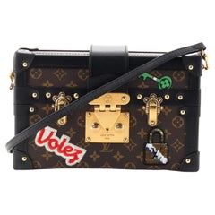 Louis Vuitton Petite Malle Handbag Limited Edition Patches Monogram Canvas