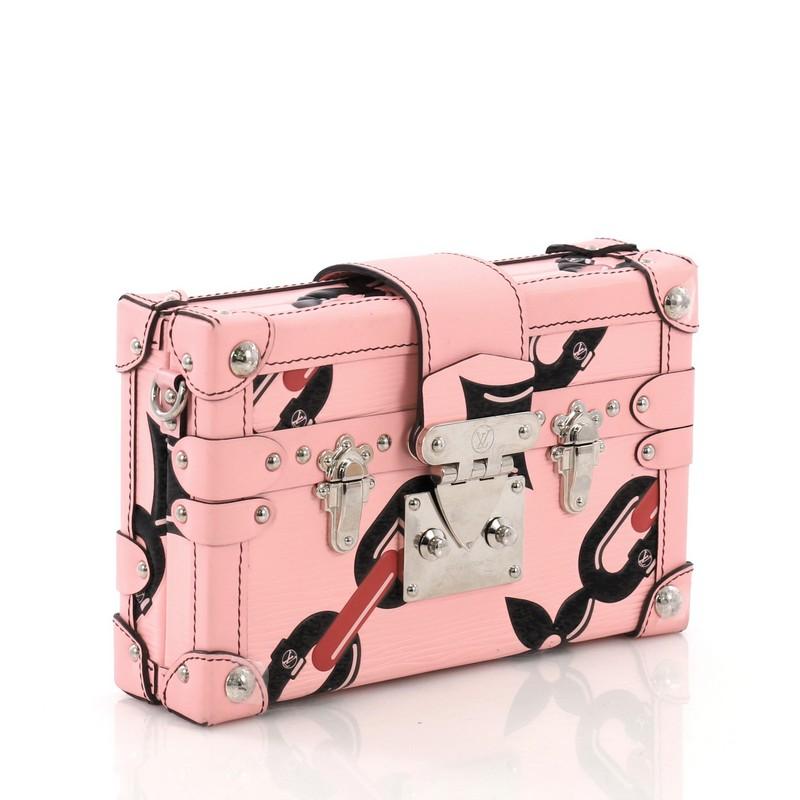 Beige Louis Vuitton Petite Malle Handbag Limited Edition Printed Epi Leather