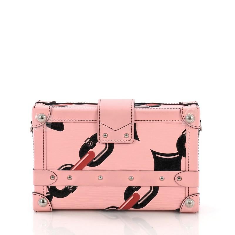 Louis Vuitton Petite Malle Handbag Limited Edition Printed Epi Leather In Good Condition In NY, NY