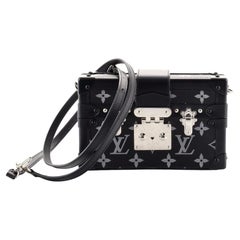 Louis Vuitton Petite Malle Handtasche Limited Edition reflektierendes Monogramm Segeltuch