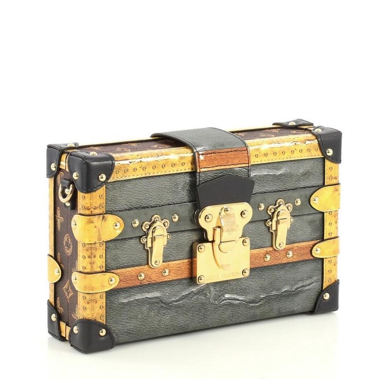 Metallic Petite Malle Trunk Bag, Authentic & Vintage