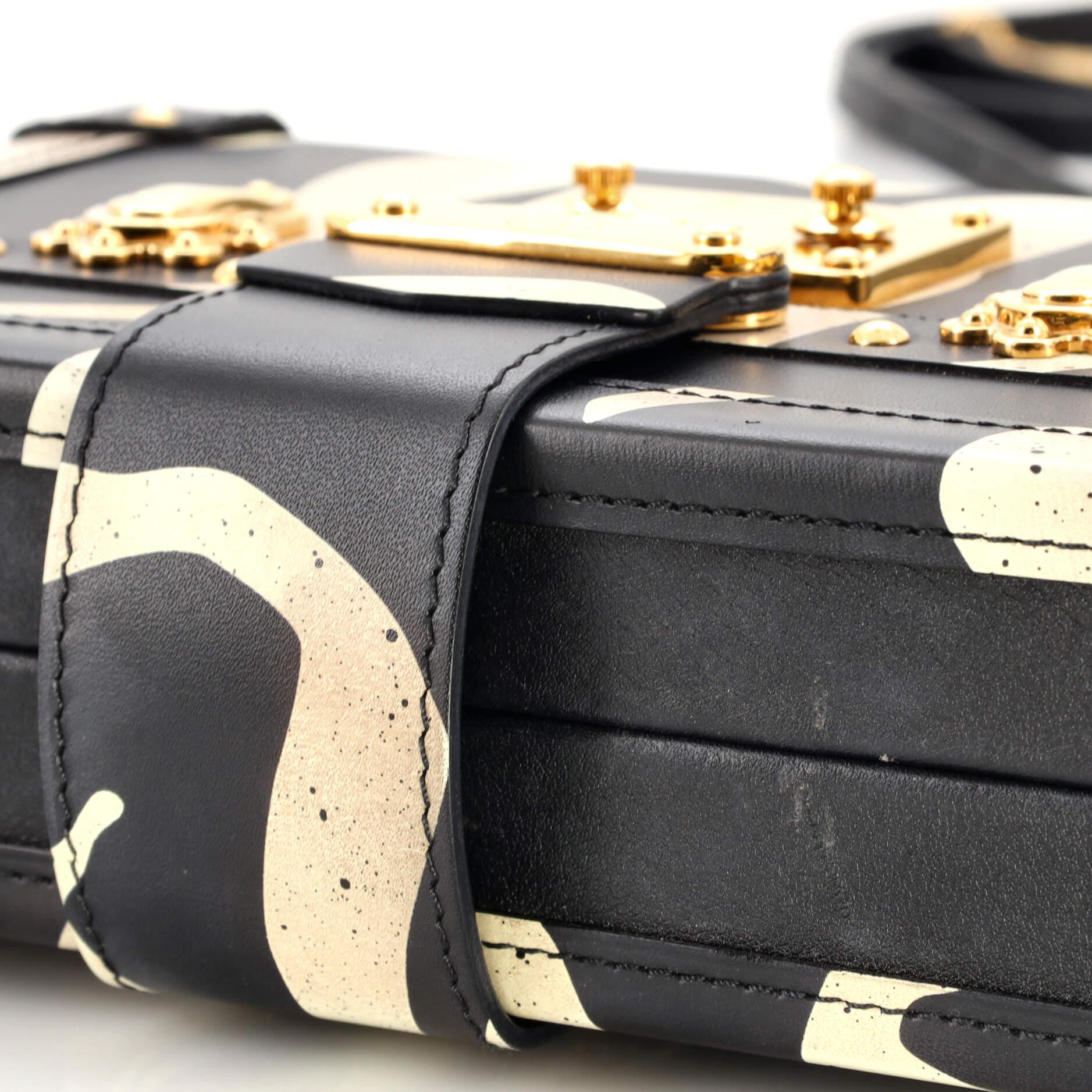 Louis Vuitton Petite Malle Handbag Limited Edition Tribal Print Leather For Sale 2