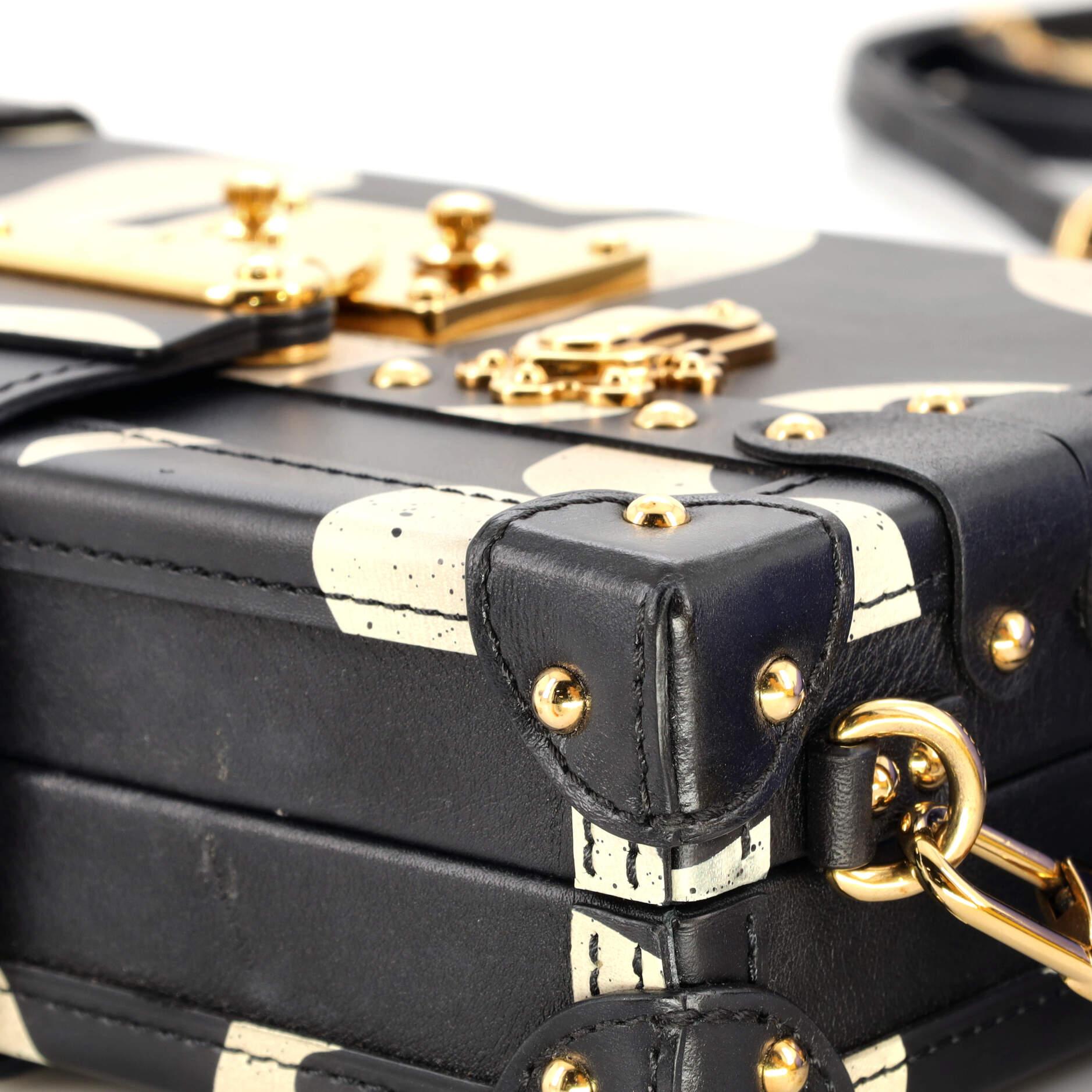 Louis Vuitton Petite Malle Handbag Limited Edition Tribal Print Leather For Sale 3