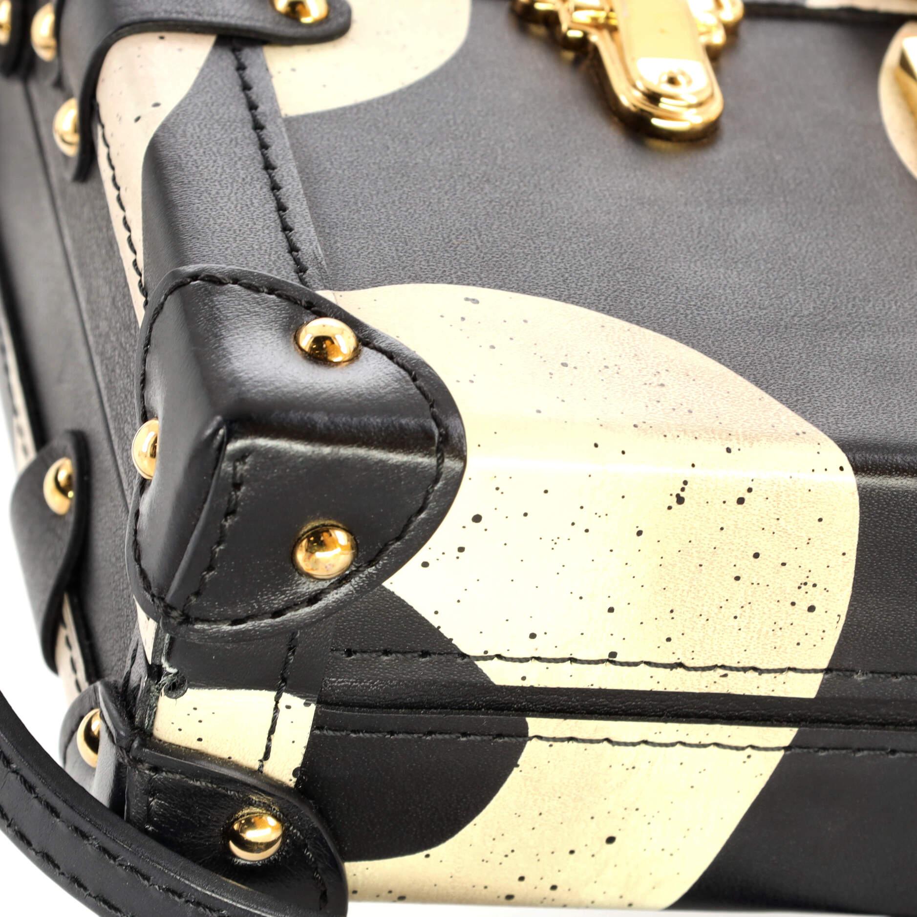 Louis Vuitton Petite Malle Handbag Limited Edition Tribal Print Leather For Sale 4