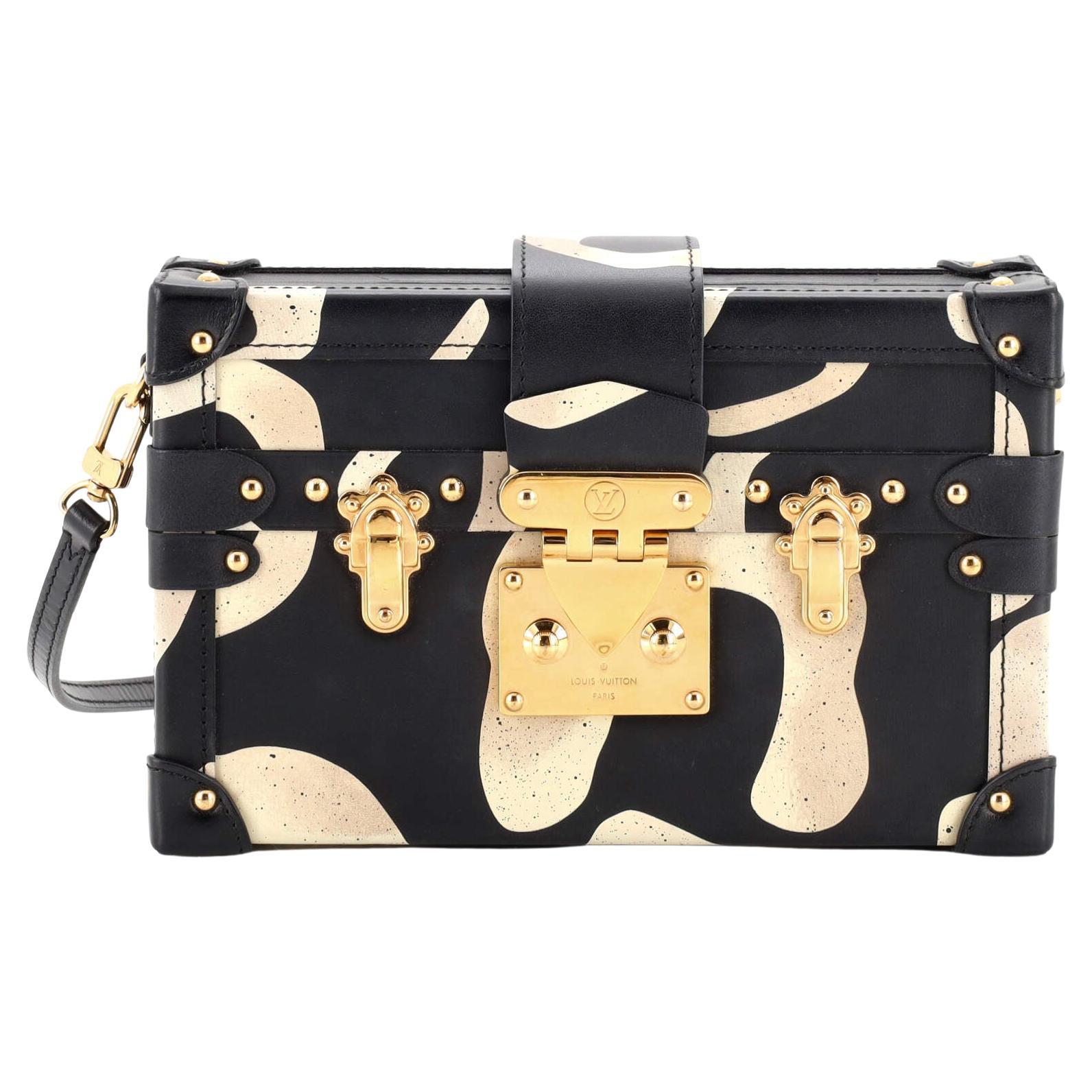 Louis Vuitton LV Women Side Trunk PM Handbag Petite Malle Tan Brown  Calfskin - LULUX
