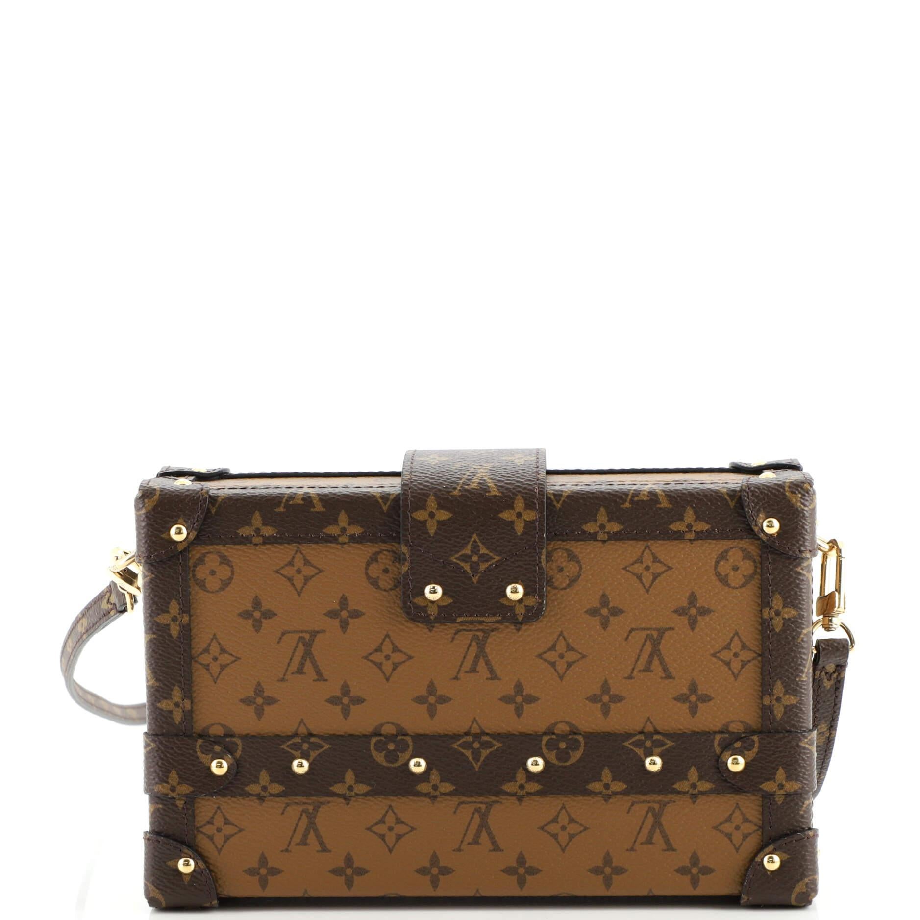 Women's or Men's Louis Vuitton Petite Malle Handbag Reverse Monogram Canvas