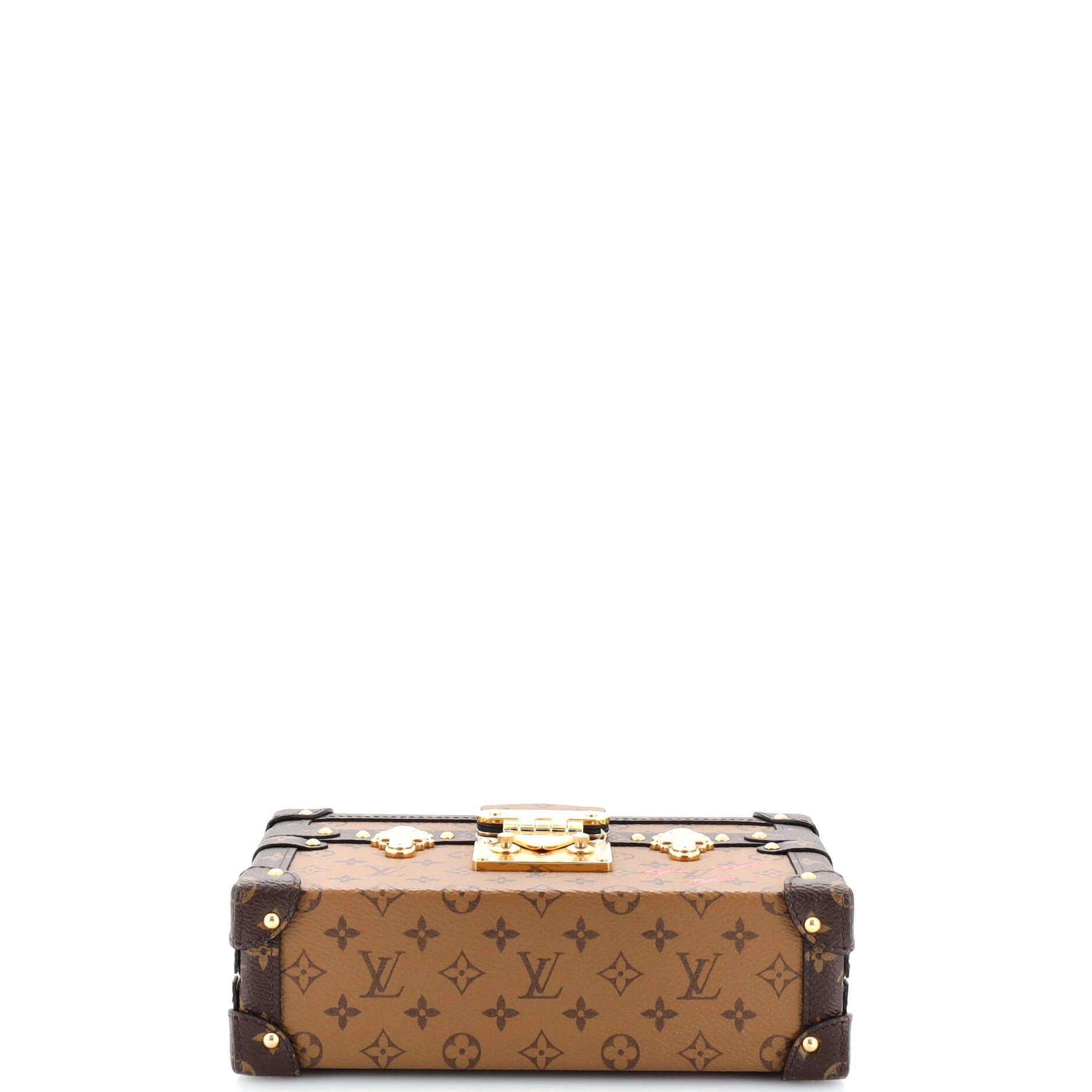 Women's or Men's Louis Vuitton Petite Malle Handbag Reverse Monogram Canvas