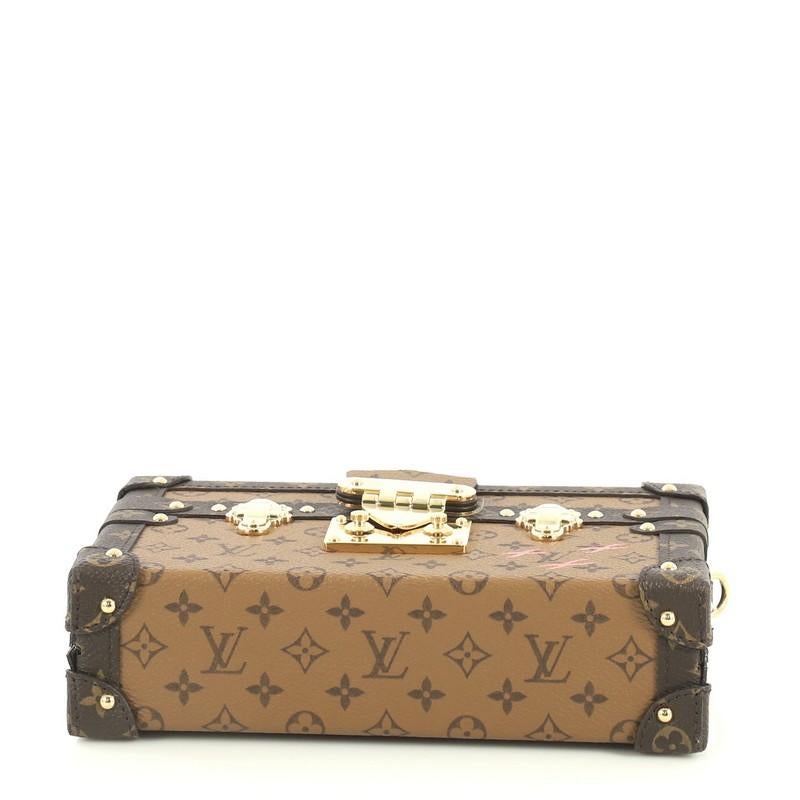 Louis Vuitton Petite Malle Handbag Reverse Monogram Canvas In Good Condition In NY, NY