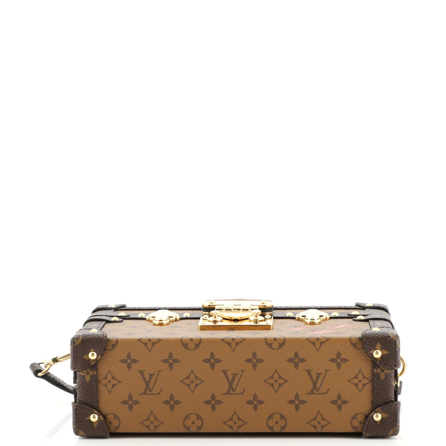 Louis Vuitton Petite Malle Handbag Reverse Monogram Canvas 1
