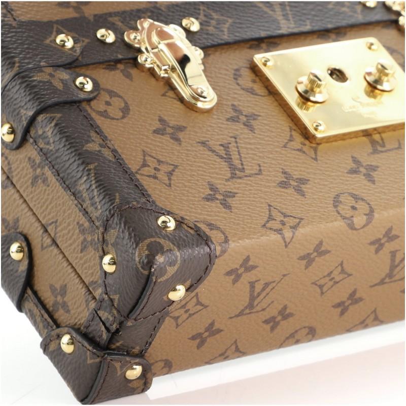 Louis Vuitton Petite Malle Handbag Reverse Monogram Canvas In Good Condition In NY, NY