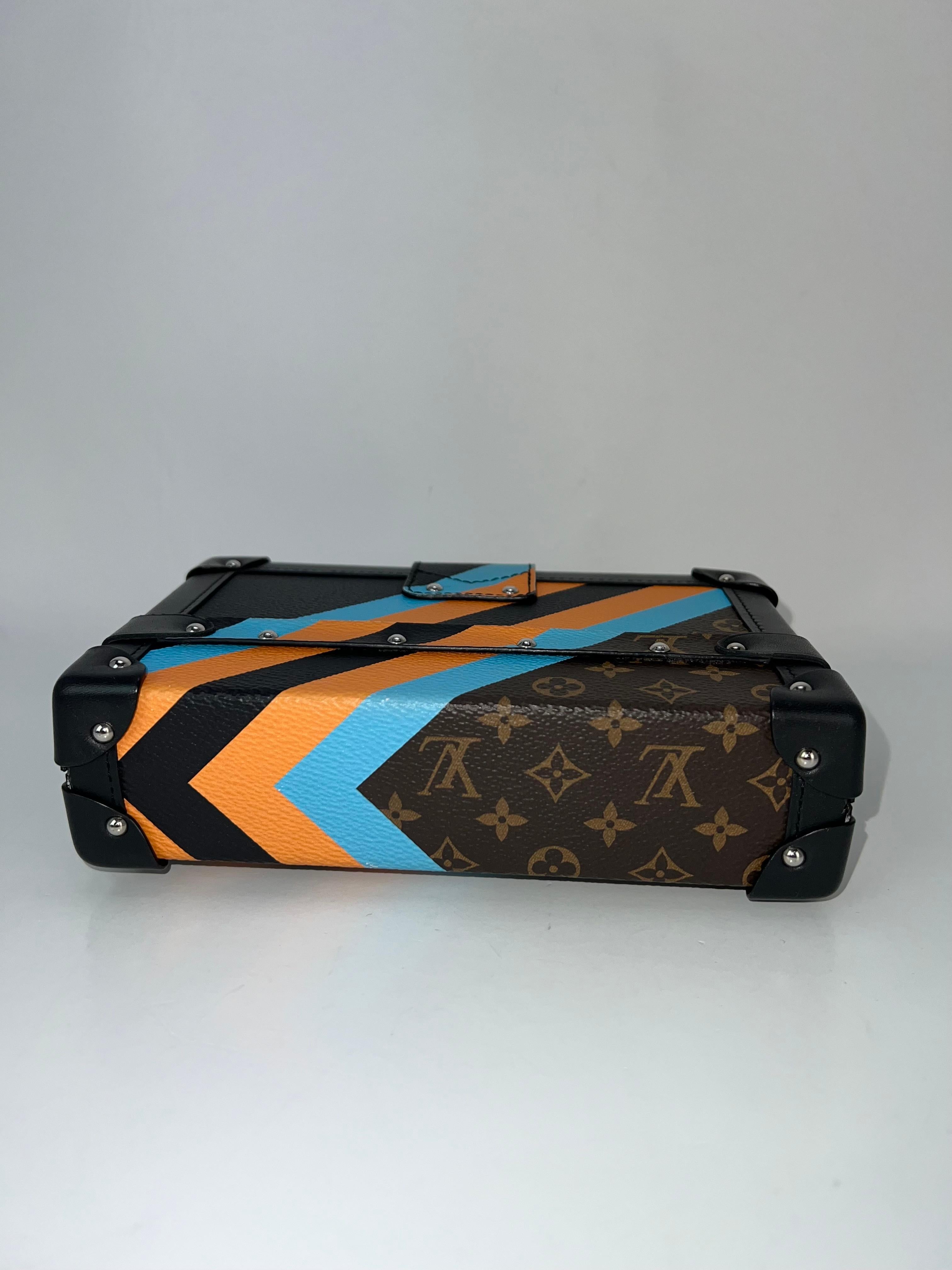 Louis Vuitton Petite Malle Monogram Malletage Crossbody Clutch Bag 8