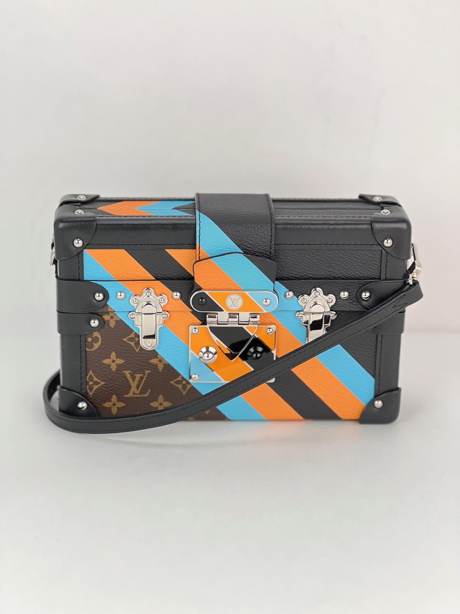 Louis Vuitton Petite Malle Monogram Malletage Crossbody Clutch Bag 2