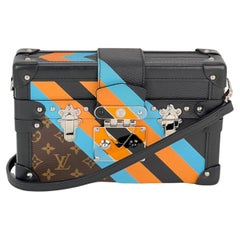 Louis Vuitton Petite Malle Monogramm Malletage Crossbody Clutch Bag