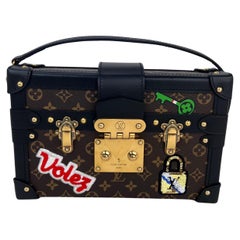 Louis Vuitton Petite Malle Patches Monogramm Crossbody Clutch Bag Limited Edition
