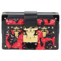Louis Vuitton Petite Malle Small Sequined Leather Clutch