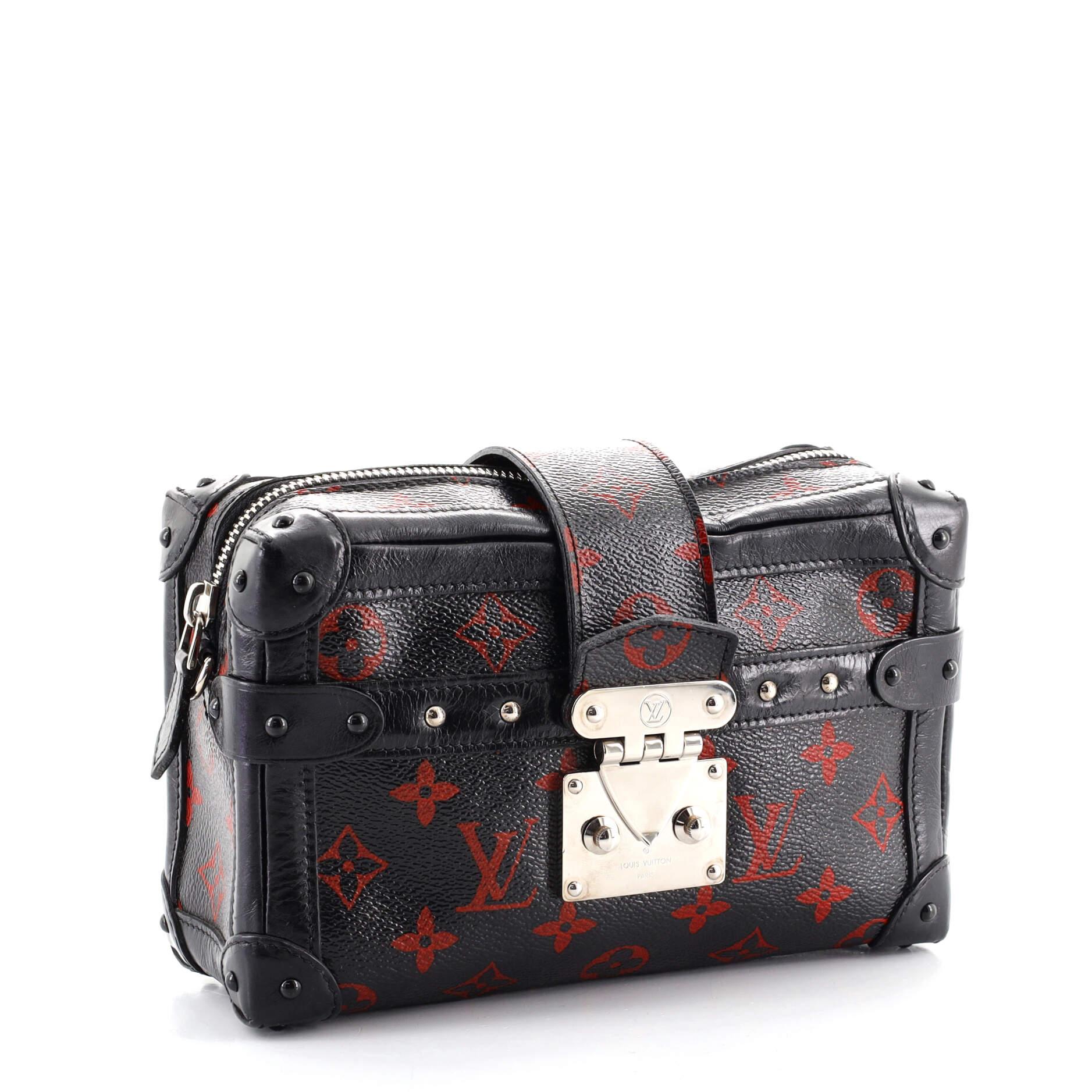 Black Louis Vuitton Petite Malle Soft Handbag Limited Edition Monogram Infrarou
