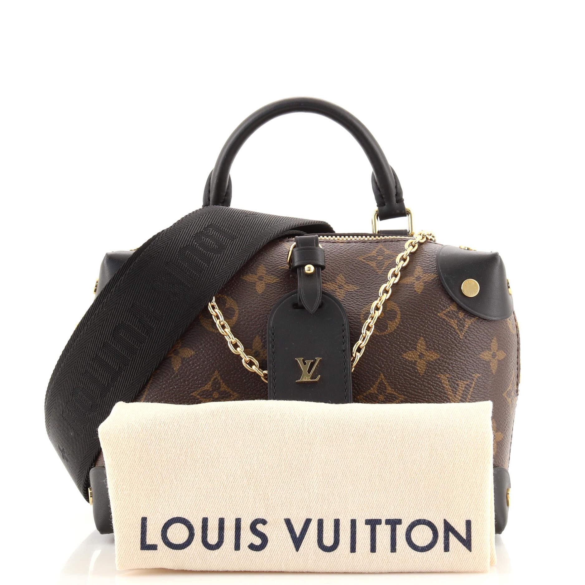 Louis Vuitton Black Monogram Canvas and Leather Petite Malle Souple Bag  Louis Vuitton