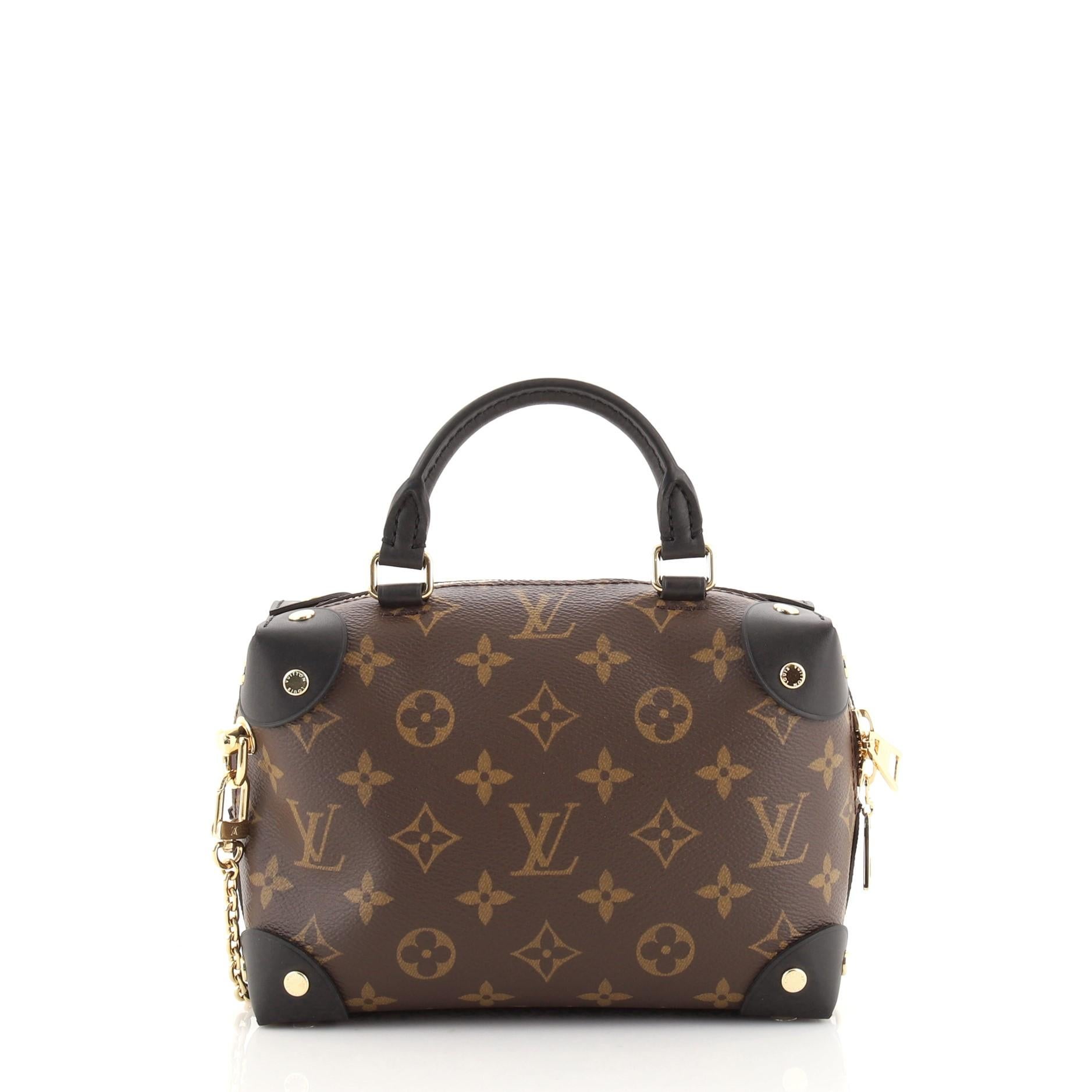 Louis Vuitton Petite Malle Souple Handbag Monogram Canvas In Good Condition In NY, NY