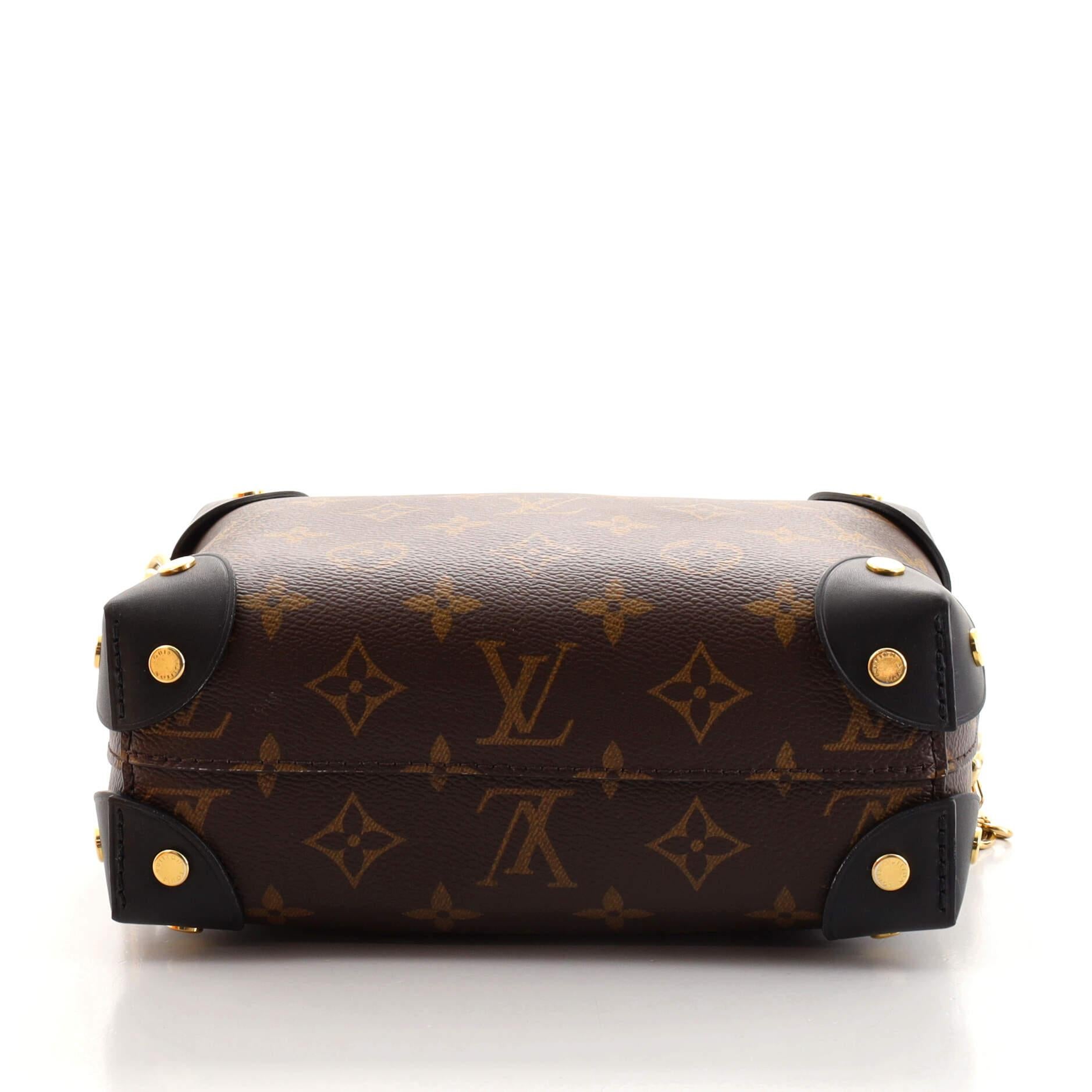 Louis Vuitton Petite Malle Souple Handbag Monogram Canvas In Good Condition In NY, NY