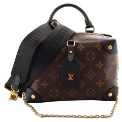 Louis Vuitton Petite Malle Souple Handtasche mit Monogramm aus Segeltuch