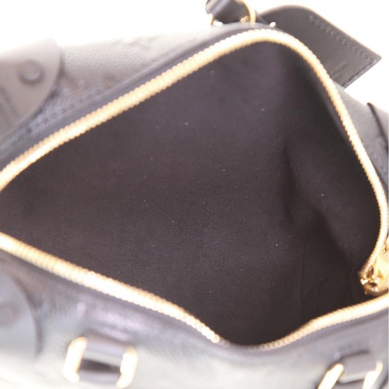 Black Louis Vuitton Petite Malle Souple Handbag Monogram Empreinte Leather