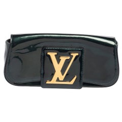 Louis Vuitton Petroleum Green Vernis Sobe Clutch