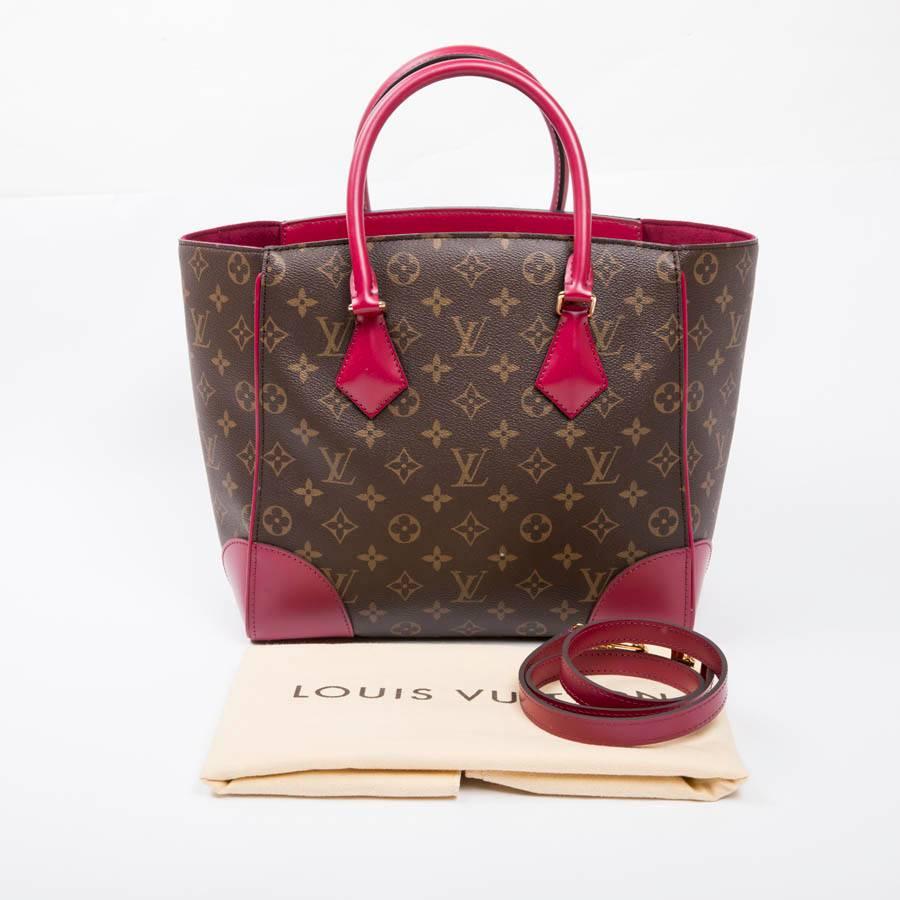 LOUIS VUITTON 'Phénix' Bag in Brown Monogram Coated Canvas and Fuchsia Leather 5