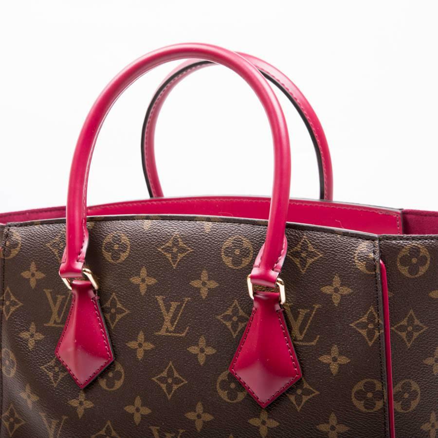 Women's LOUIS VUITTON 'Phénix' Bag in Brown Monogram Coated Canvas and Fuchsia Leather