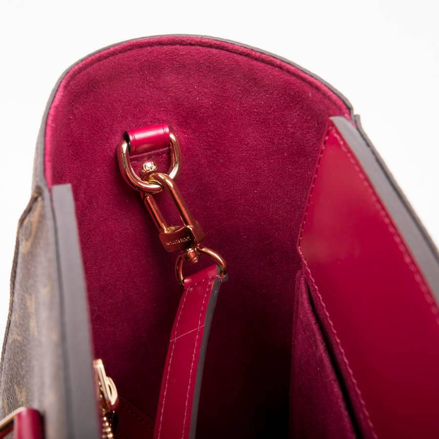 LOUIS VUITTON 'Phénix' Bag in Brown Monogram Coated Canvas and Fuchsia Leather 1