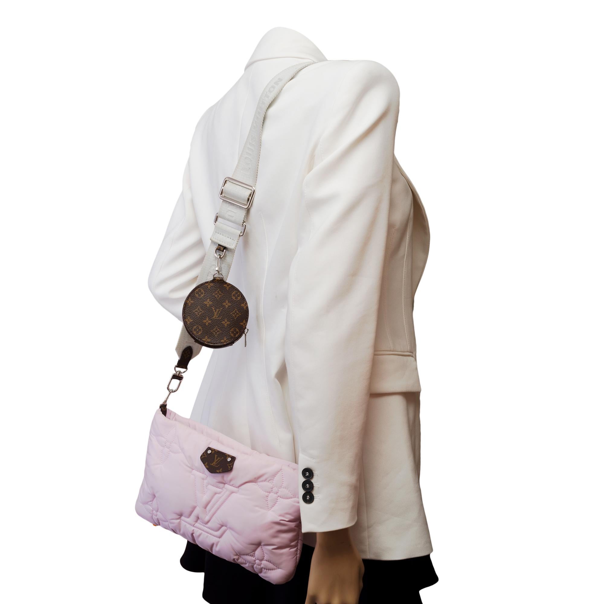 Louis Vuitton Pillow capsule Pochette & Wallet shoulder bag in Pink nylon, SHW For Sale 10