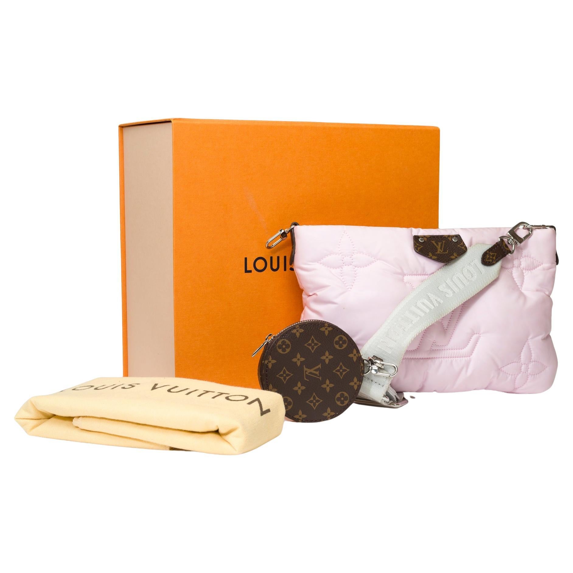 Louis Vuitton Pillow capsule Pochette & Wallet shoulder bag in Pink nylon, SHW For Sale