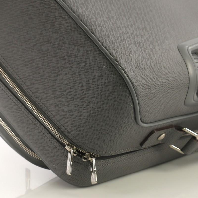 Gray Louis Vuitton Pilot Case Taiga Leather