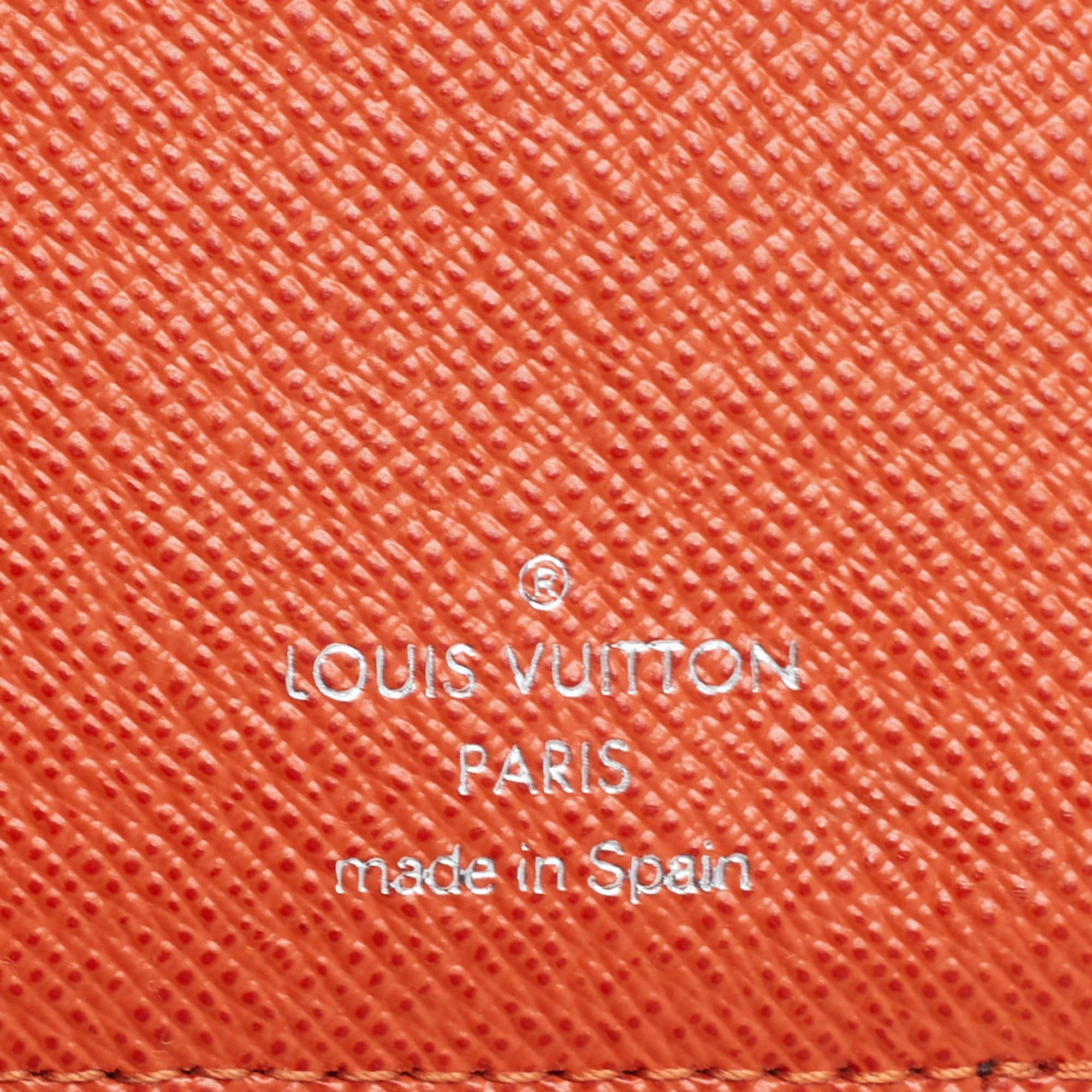 Louis Vuitton Piment Epi Leather and Monogram Canvas Marie-Lou Compact Wallet In Good Condition In Dubai, Al Qouz 2