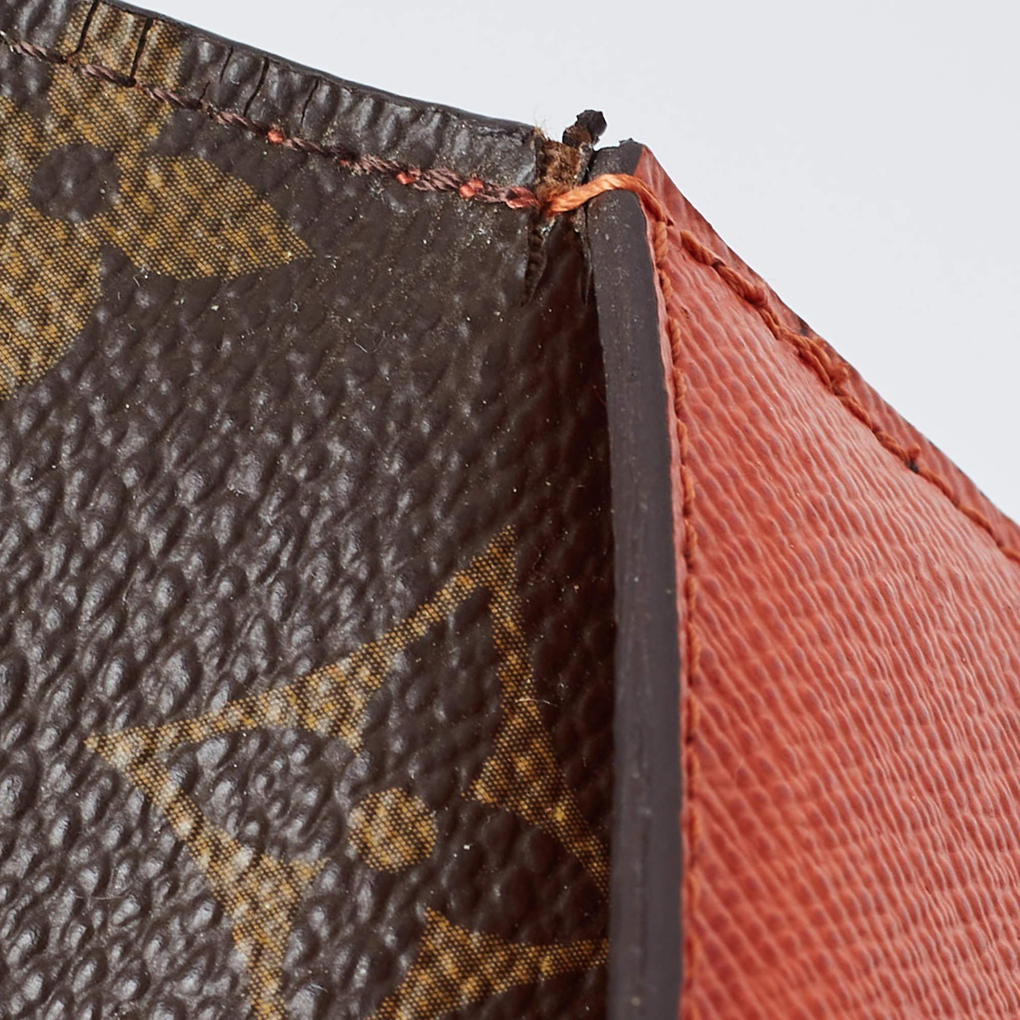 Women's Louis Vuitton Piment Epi Leather and Monogram Canvas Marie-Lou Compact Wallet