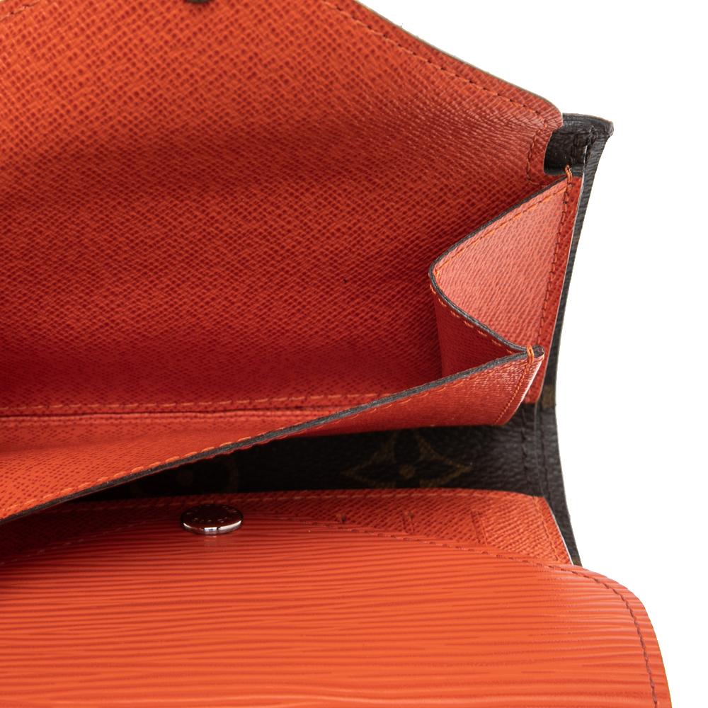 Orange Louis Vuitton Piment Epi Leather and Monogram Canvas Marie-Lou Compact Wallet