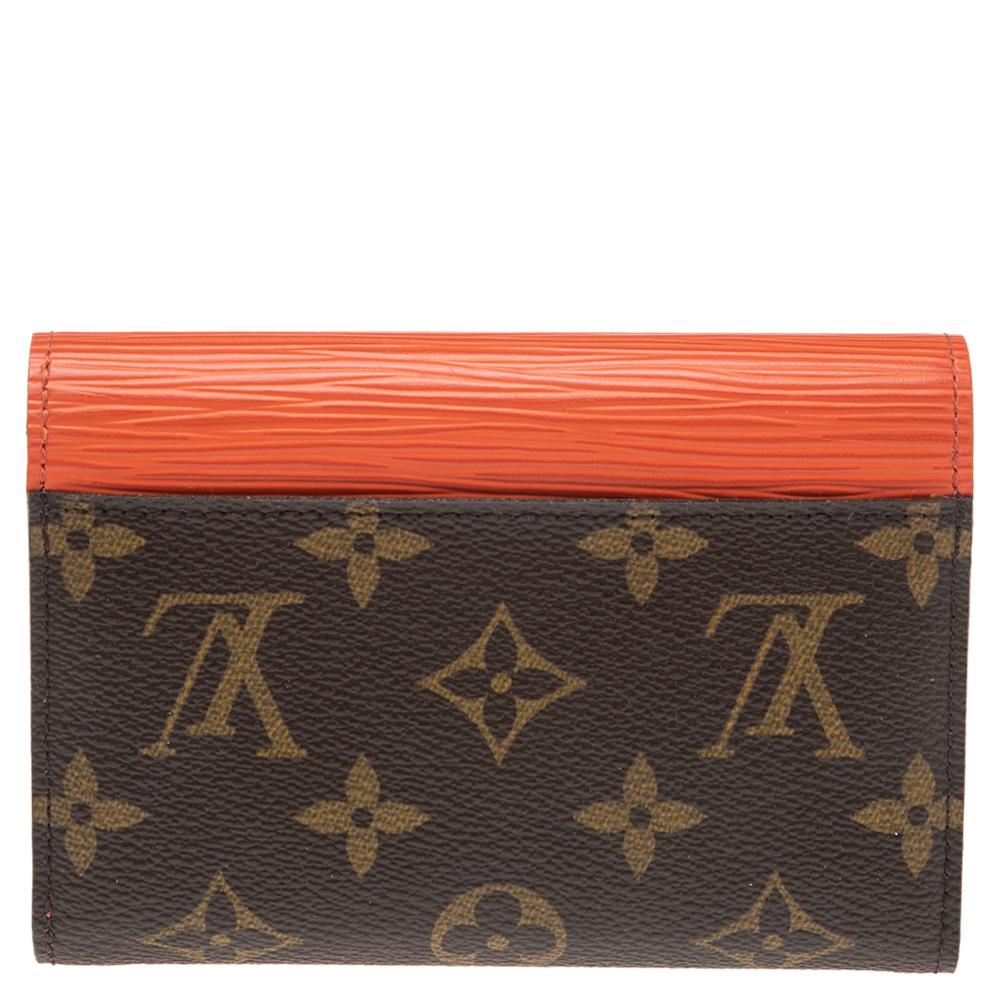 Women's Louis Vuitton Piment Epi Leather and Monogram Canvas Marie-Lou Compact Wallet