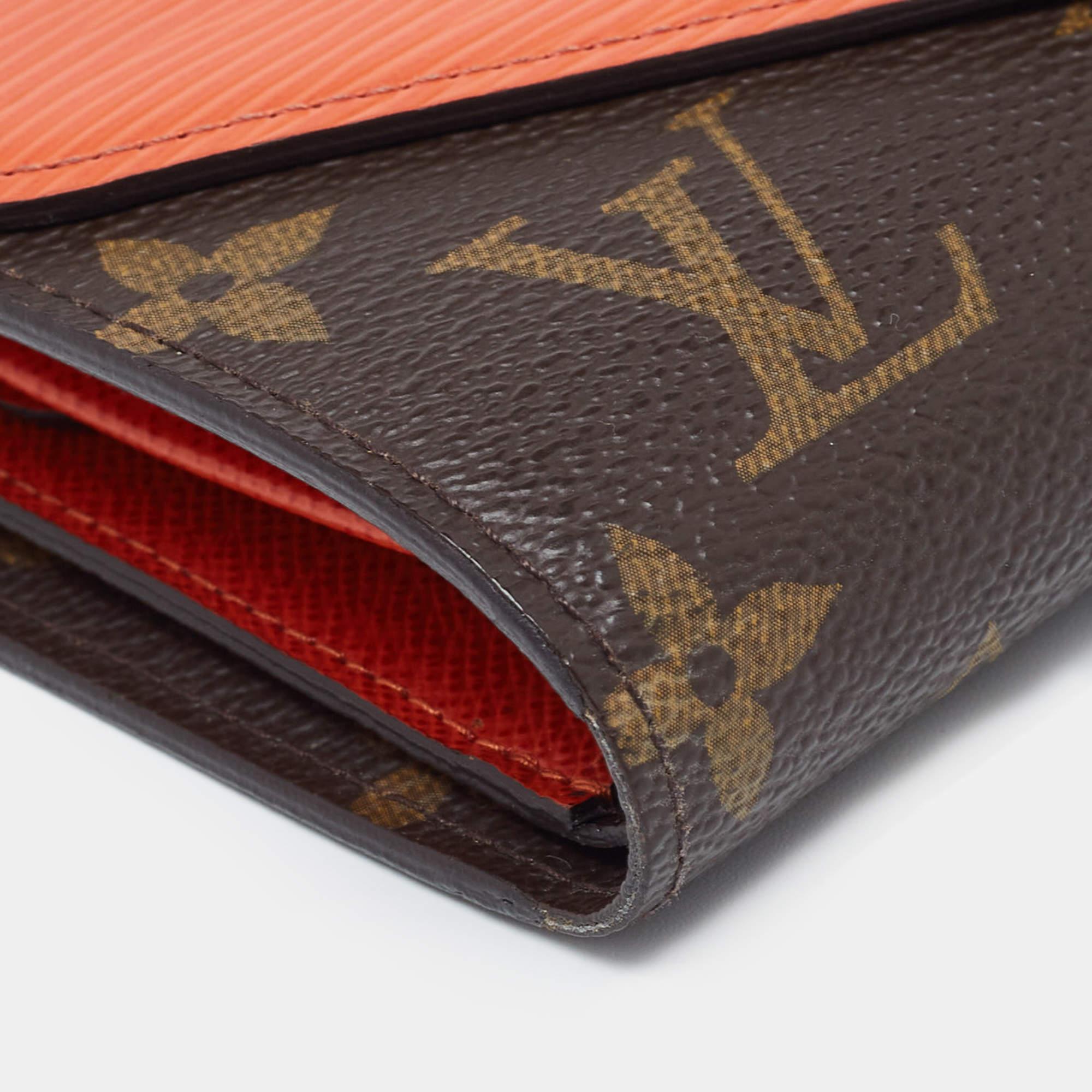 Louis Vuitton Piment Epi Leather and Monogram Canvas Marie-Lou Compact Wallet 4