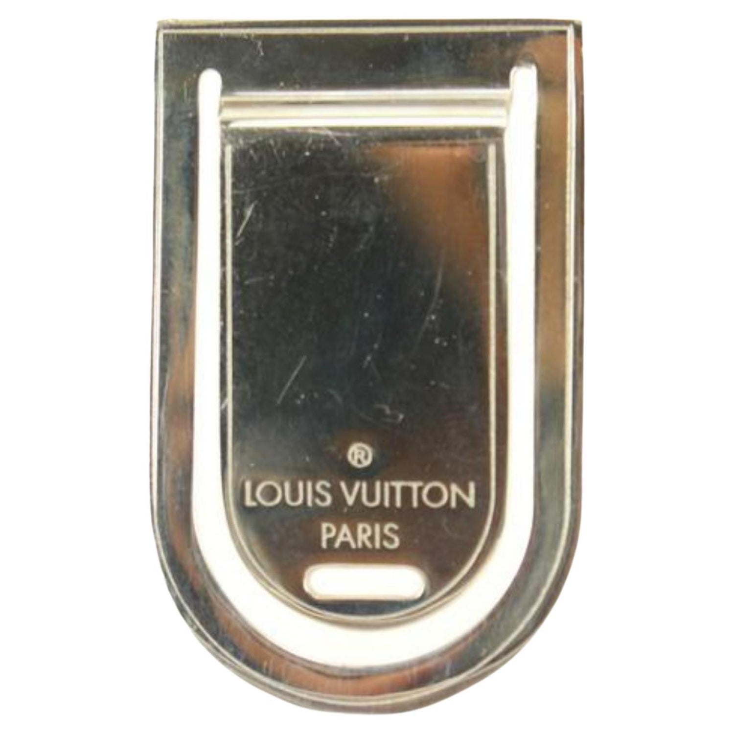 Louis Vuitton Silver Tone Champs Elysees Monogram Engraved Tie Pin at  1stDibs