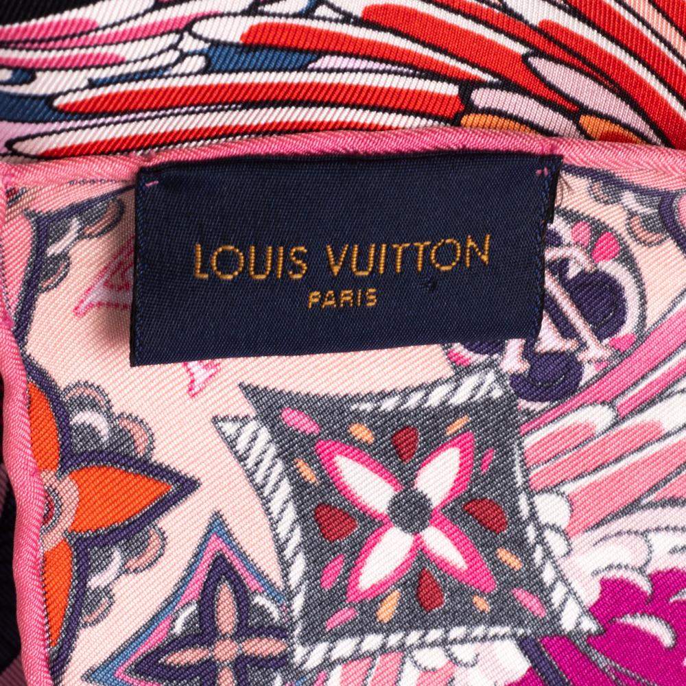 Women's Louis Vuitton Pink Angels Silk Scarf
