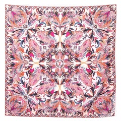 Louis Vuitton Pink Angels Silk Square Scarf